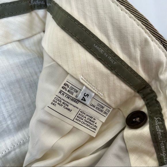 Salvatore Ferragamo Salvatore Ferragamo Pleated Side Tab Creased Trousers Size US 44 / EU 60 - 8 Thumbnail