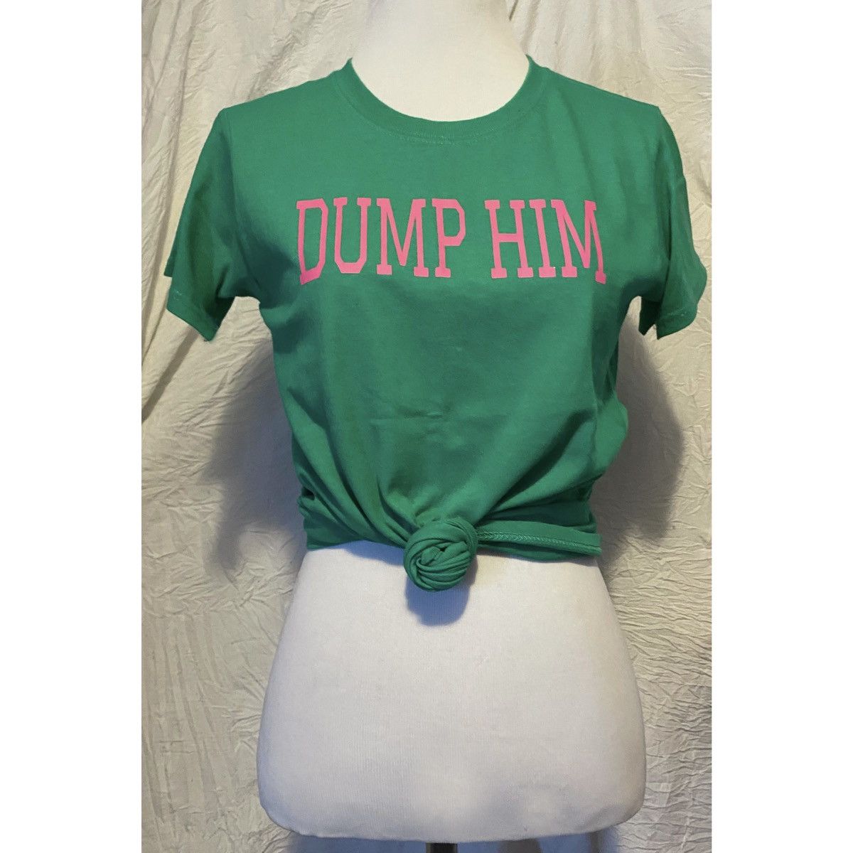 Other “Dump Him”, Kelly Green, Y2K Font Style Tee Size XS / US 0-2 / IT 36-38 - 10 Thumbnail