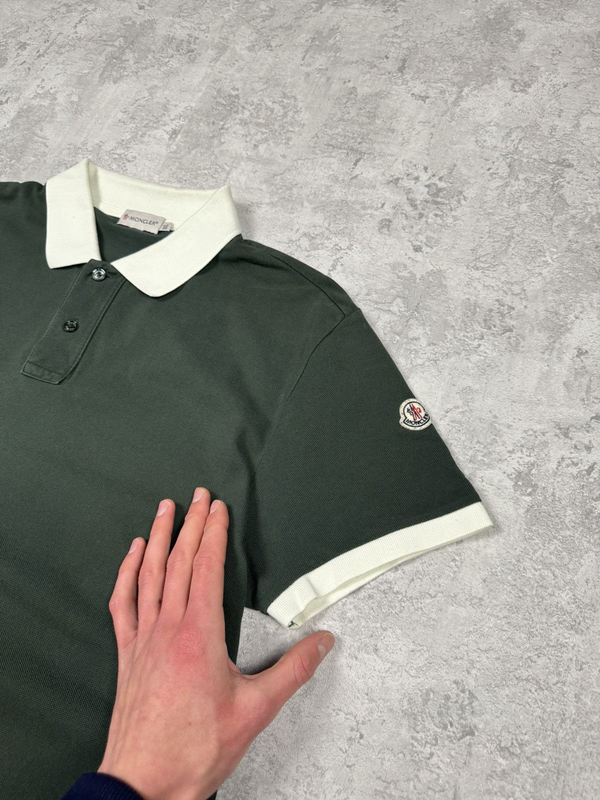 Moncler Moncler Polo T-shirt Green Size XL Size US XL / EU 56 / 4 - 5 Thumbnail