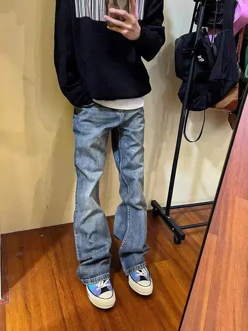 VIBE Washed distressed baggy jeans Size US 32 / EU 48 - 6 Thumbnail