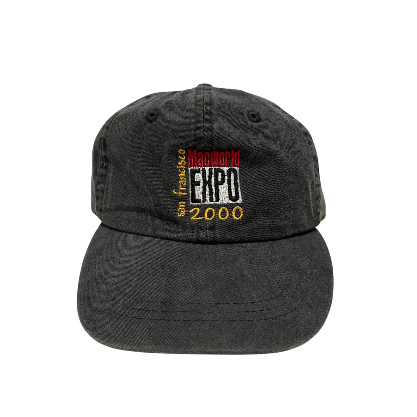 Apple VTG 2000's Apple MacWorld Expo Strapback Baseball Hat Black Size ONE SIZE - 1 Thumbnail