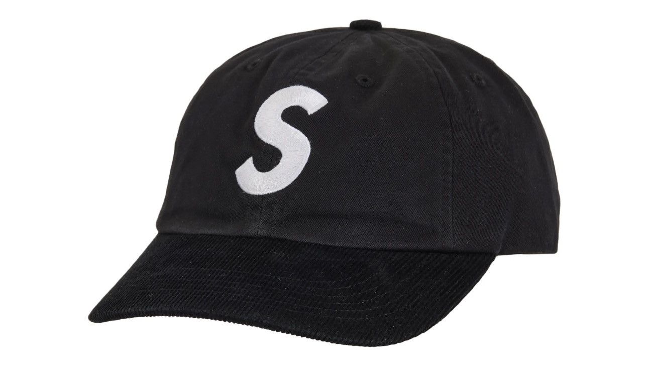 image of Supreme 2-Tone S Logo 6-Panel Cap Black, Men's