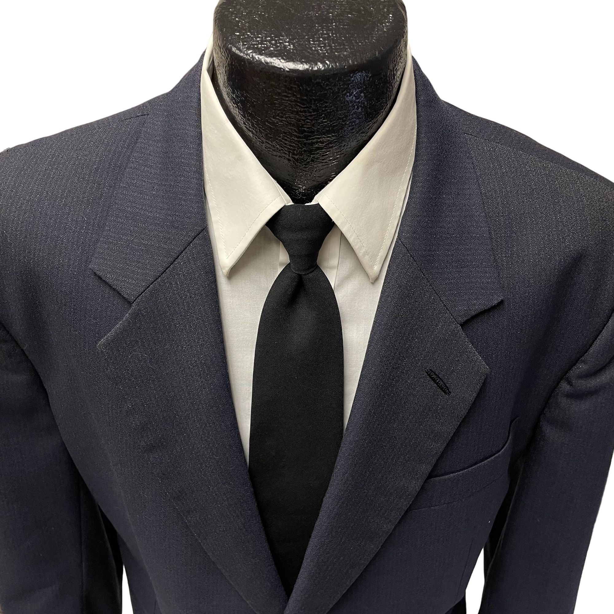 Other Vtg BESPOKE Navy Blue Sport Coat ROCKABILLY Jacket Size 44S - 2 Thumbnail