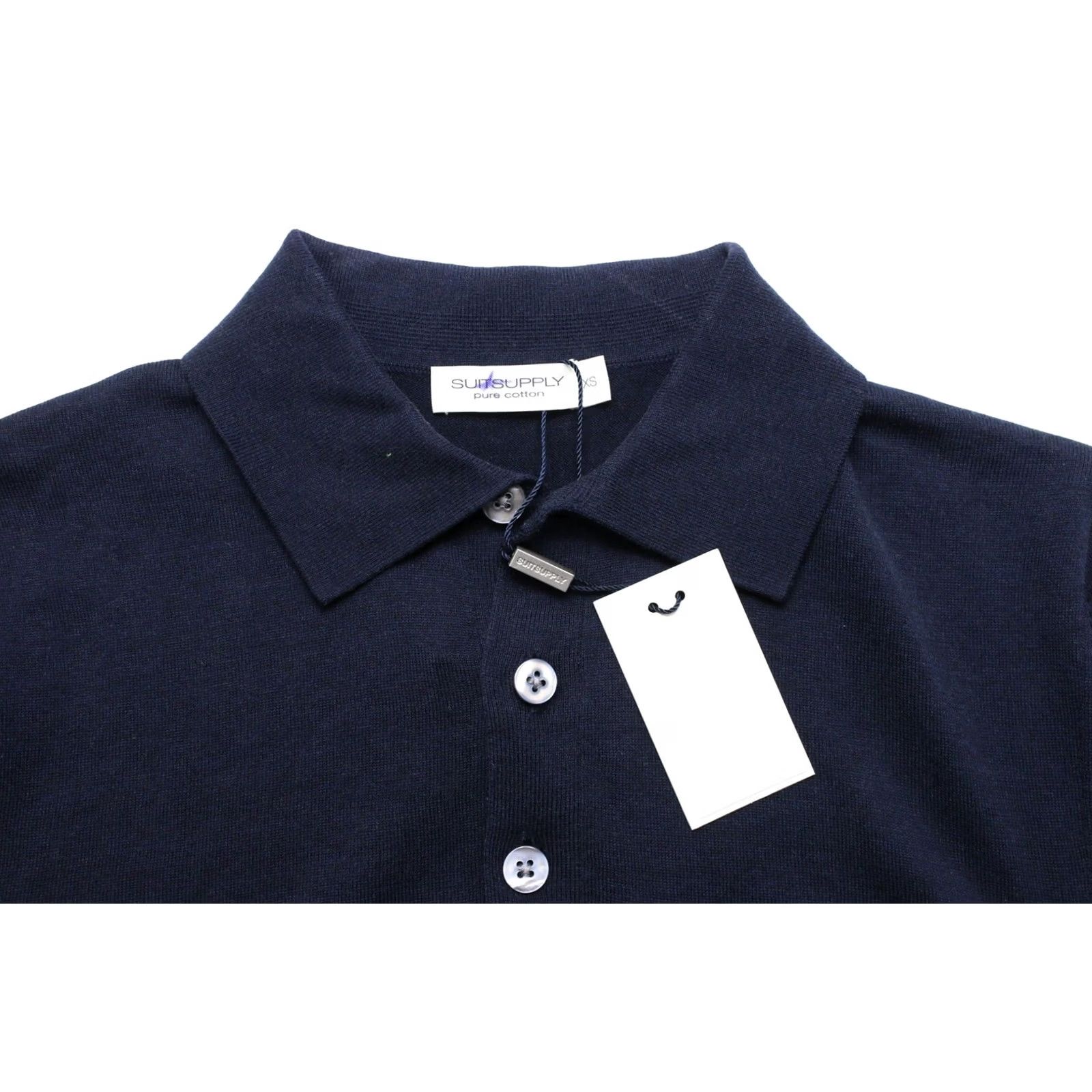 Suitsupply Suitsupply Pure Cotton T-Shirt Men's XS Polo Knitted Short Sleeve Navy Size US XS / EU 42 / 0 - 4 Thumbnail