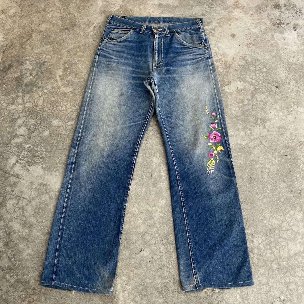 Lee Vintage 60’s Lee 101Z Faded Blue Half Selvedge Jeans Size US 30 / EU 46 - 4 Thumbnail