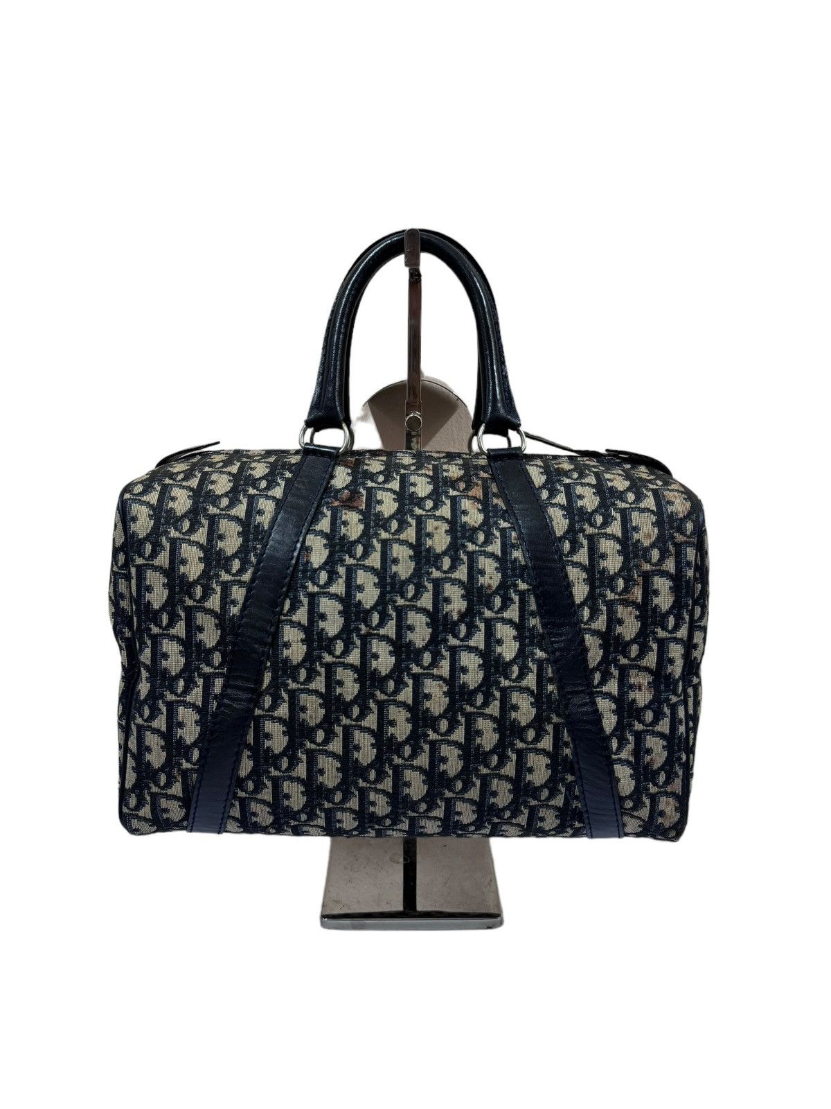 Dior Christian Dior Monogram Blue Oblique Canvas Boston Bag Size ONE SIZE - 3 Thumbnail