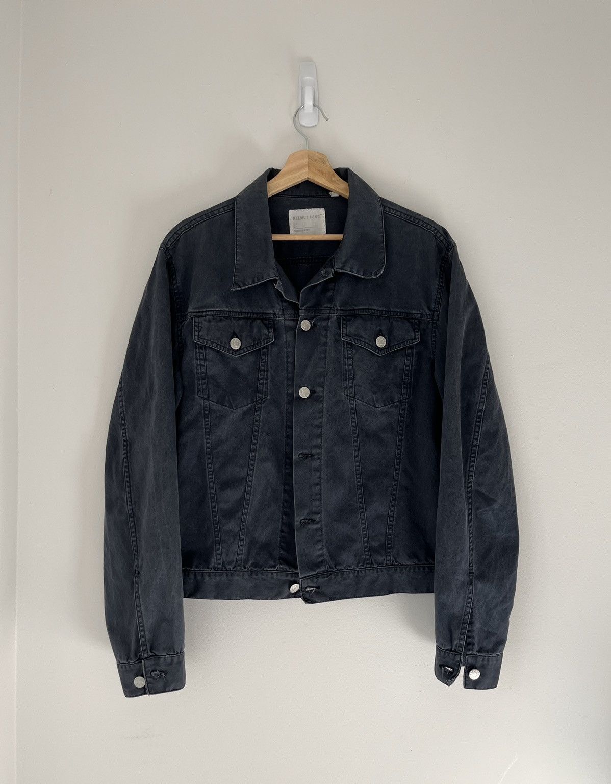 Helmut Lang Helmut Lang Mr. 87 Wax Denim Jacket with Faux Fur