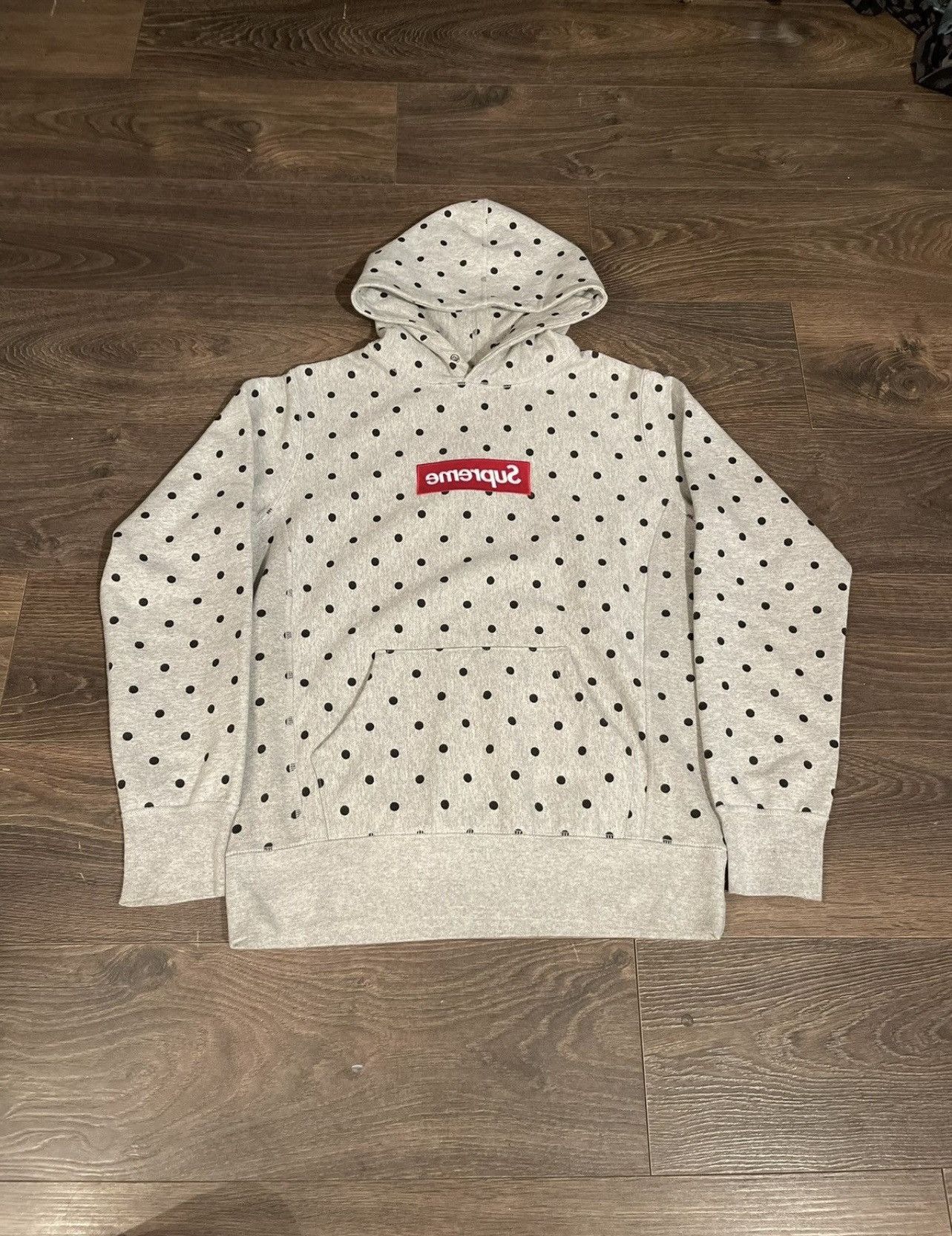 Comme des Garcons SHIRT × Supreme SS2012 Supreme X Comme Des Garçons Grey Polka Dot Hoodie Size US M / EU 48-50 / 2 - 1 Thumbnail