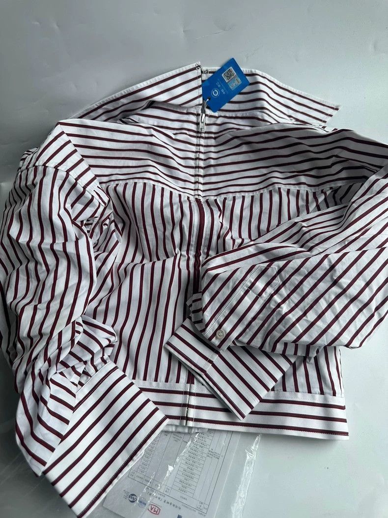 Alexander Wang Alexander Wang Striped Short Sleeve Shirt- Size M / US 6-8 / IT 42-44 - 7 Thumbnail
