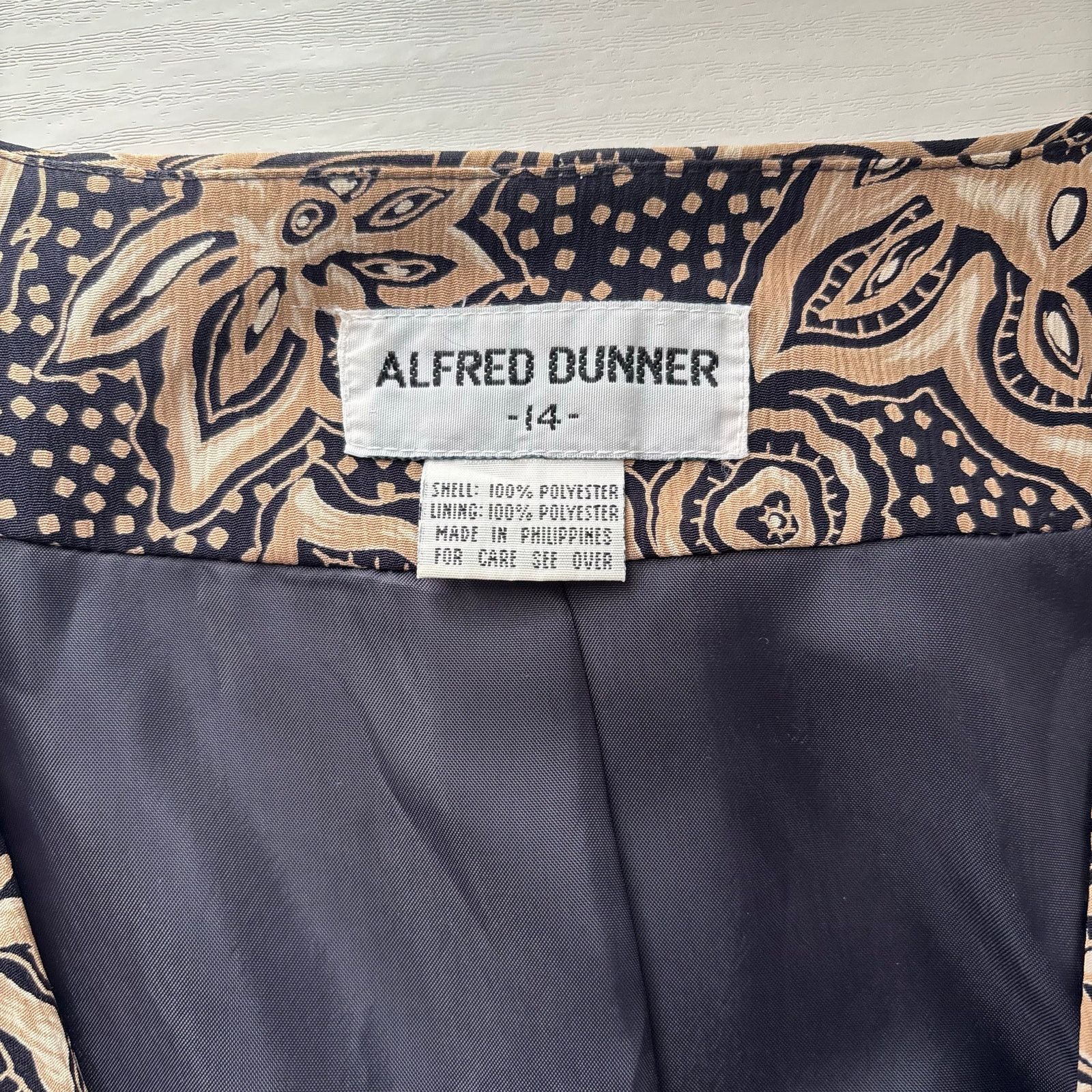 Other Vintage Alfred Dunner Navy Floral Jacket Blazer 14 Size XL / US 12-14 / IT 48-50 - 7 Thumbnail