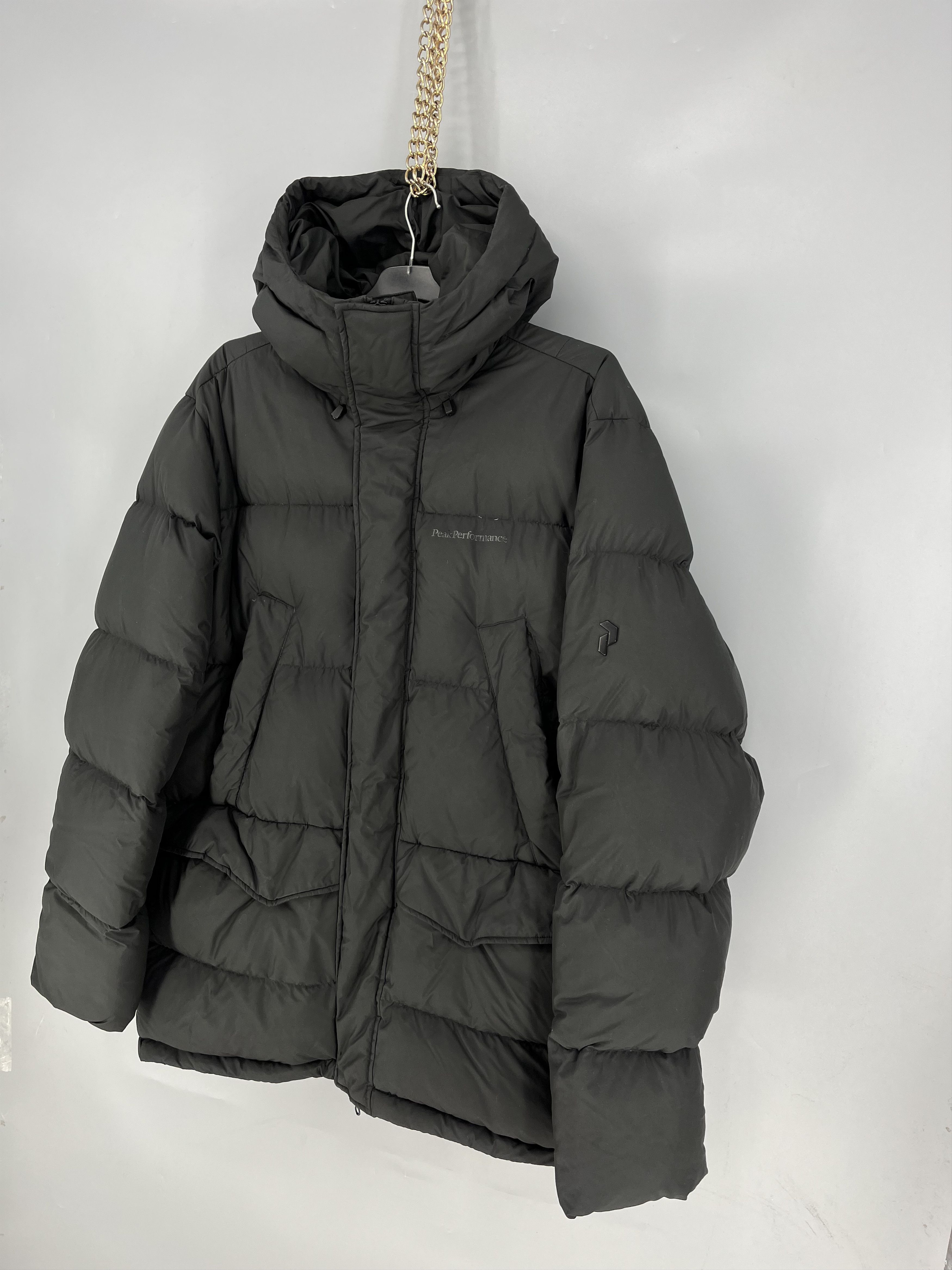 Peak Performance Peak Performance Men's Duck Down Puffer Jacket Black Hooded Size US XL / EU 56 / 4 - 3 Thumbnail