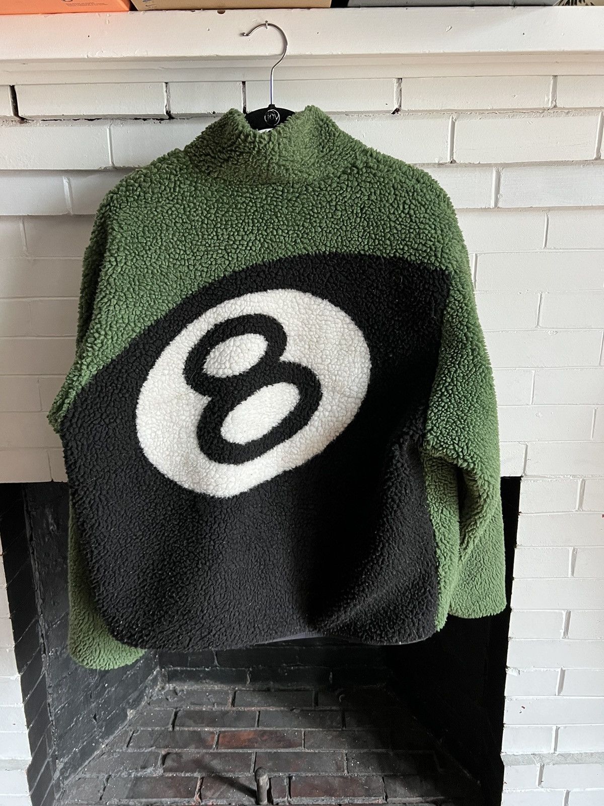image of Stussy 8 Ball Jacket in Green, Men's (Size Large)