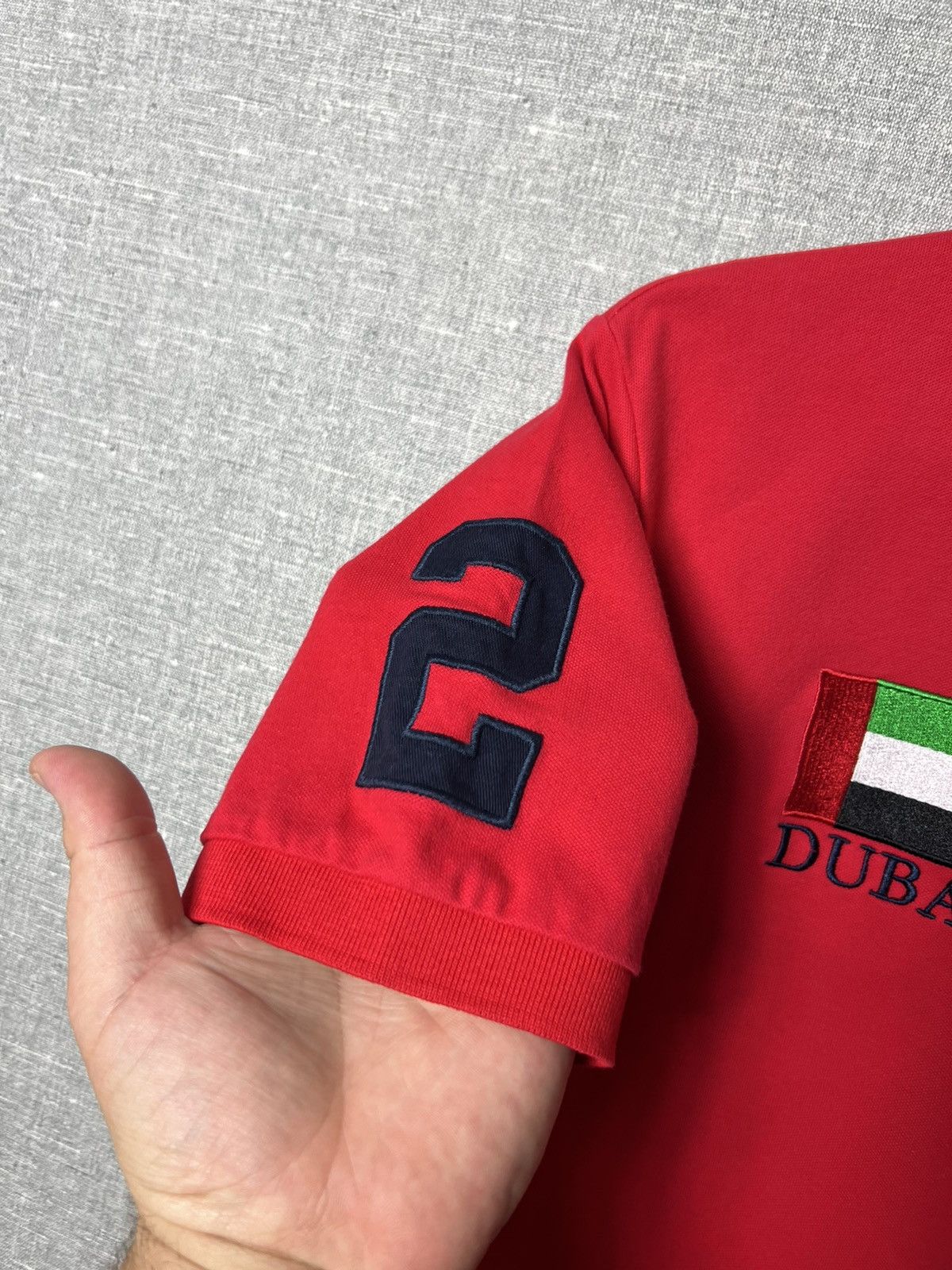 Polo Ralph Lauren Rare Vintage Polo Ralph Lauren #2 DUBAI Logo Polo Shirt Size US M / EU 48-50 / 2 - 4 Thumbnail