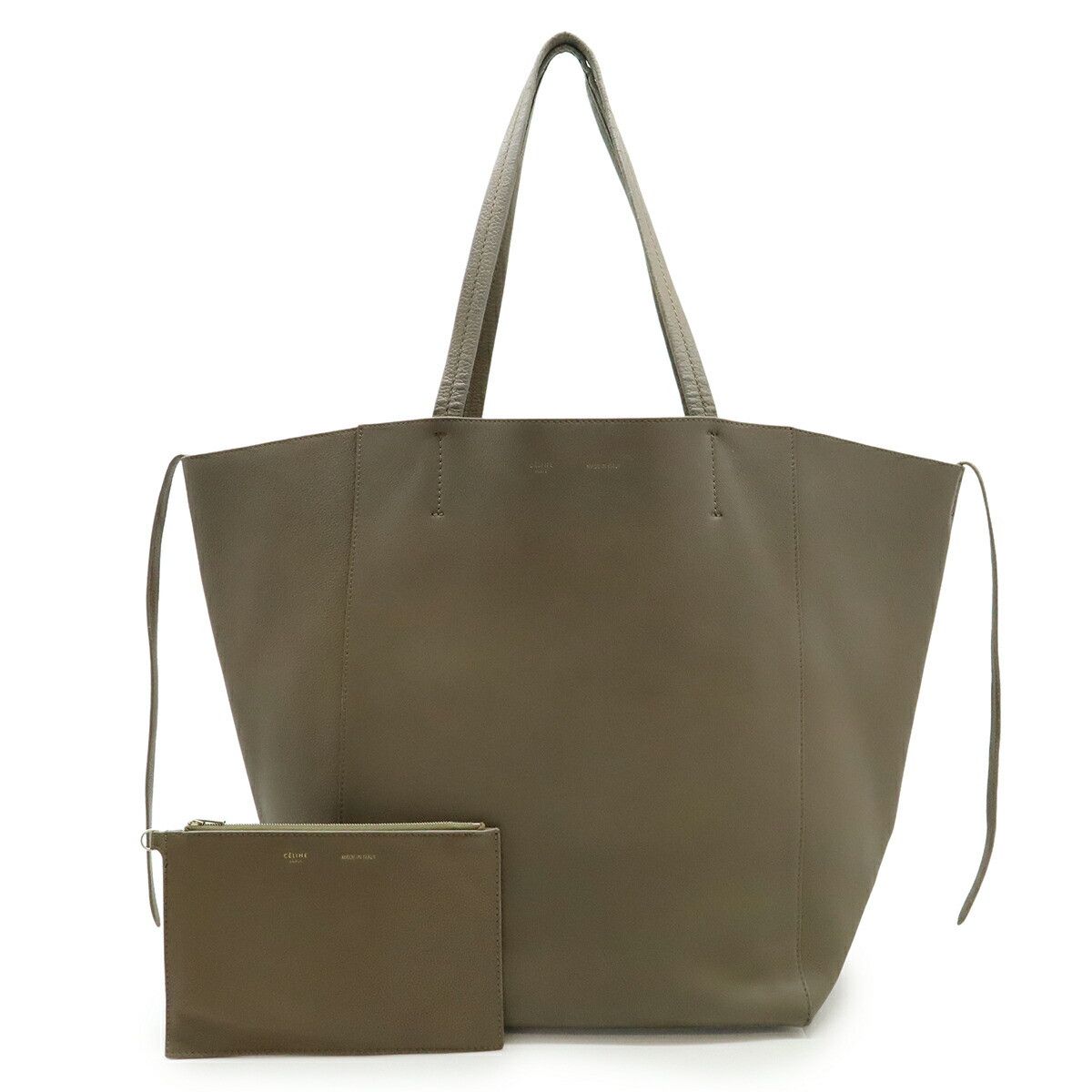 Celine Celine Celine Cabas Phantom Calfskin Tote Bag Leather Shoulder Bag DUTY FREE for USA Size ONE SIZE - 1 Thumbnail