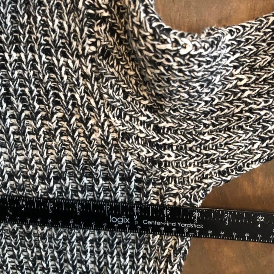 Vintage 525 America Womens Sweater Black White Mock Neck Chunky Knit Long Sleeve Large Size L / US 10 / IT 46 - 6 Thumbnail