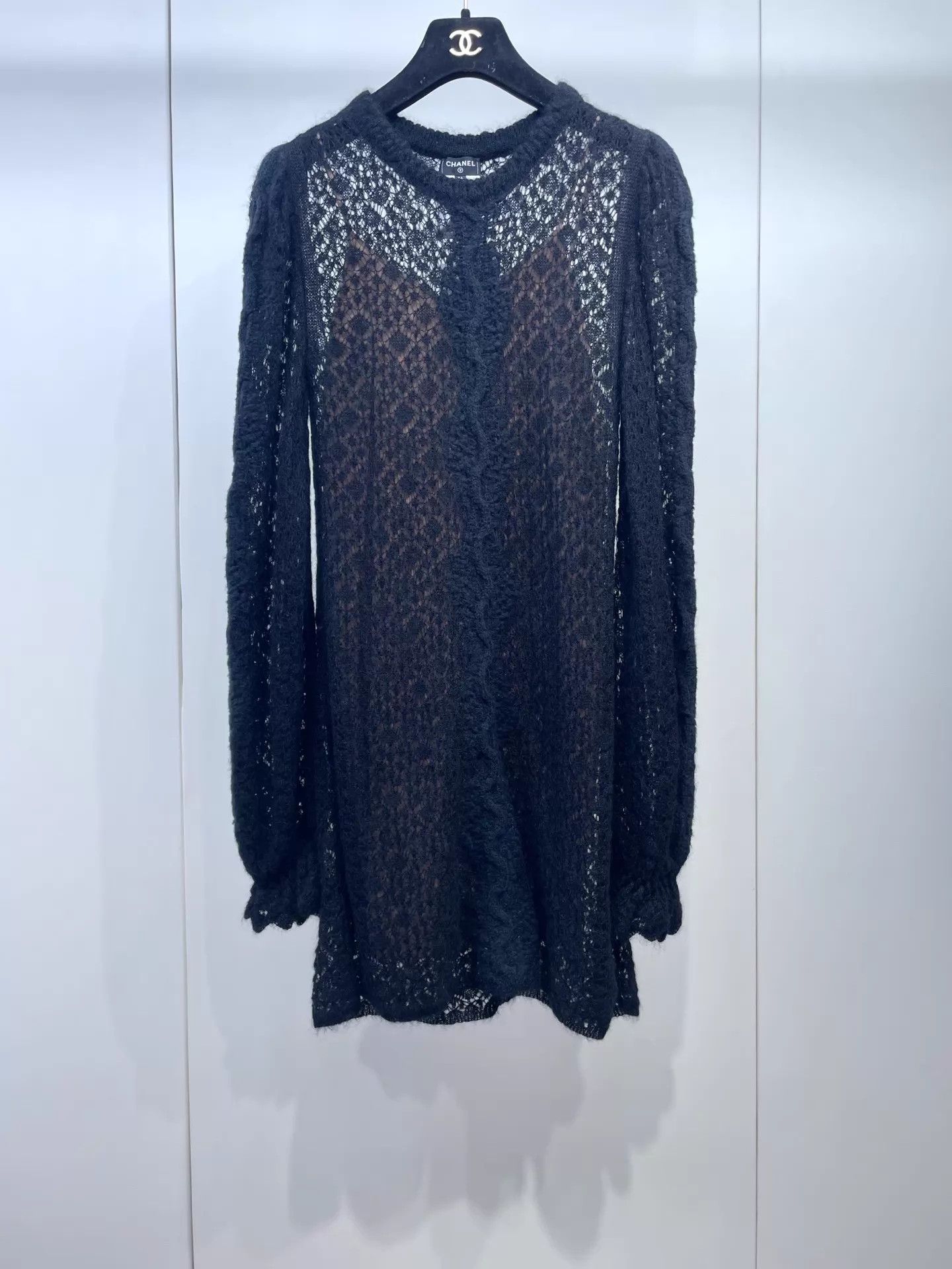 Chanel Chanel 23K Black Crochet Lantern Sleeve Dress 34 Size XS / US 0-2 / IT 36-38 - 1 Thumbnail