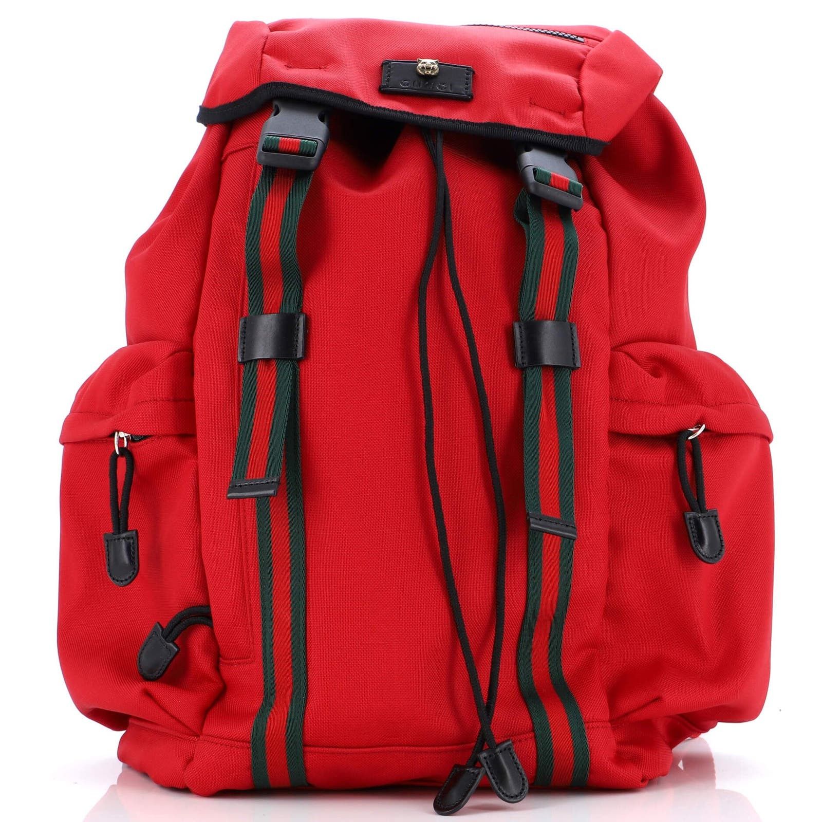 image of Gucci Techpack Backpack Techno Canvas None in Red, Women's