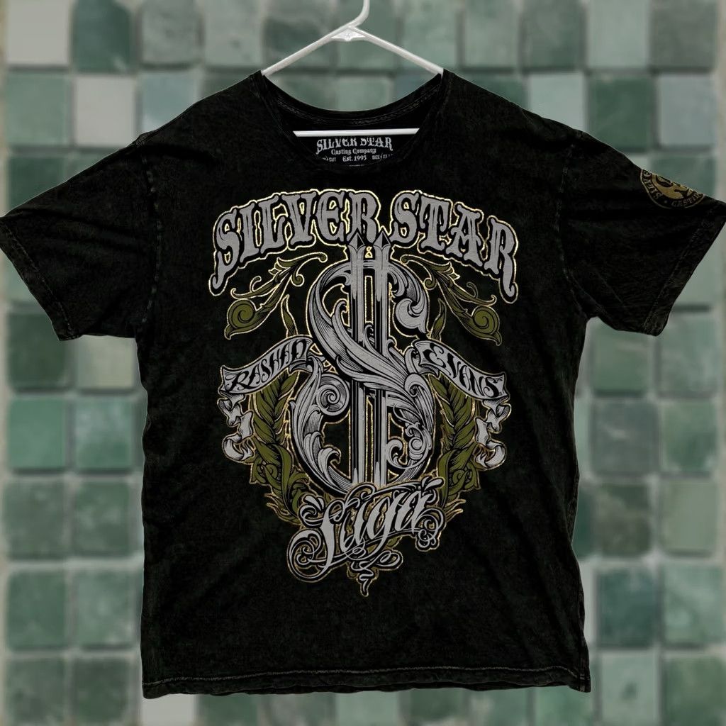 Vintage Silver Star Rashad Evans UFC 108 Walkout Shirt Men’s Black XXL Short Sleeve Crew Neck Cotton T-Shirt Size US XXL / EU 58 / 5 - 1 Thumbnail