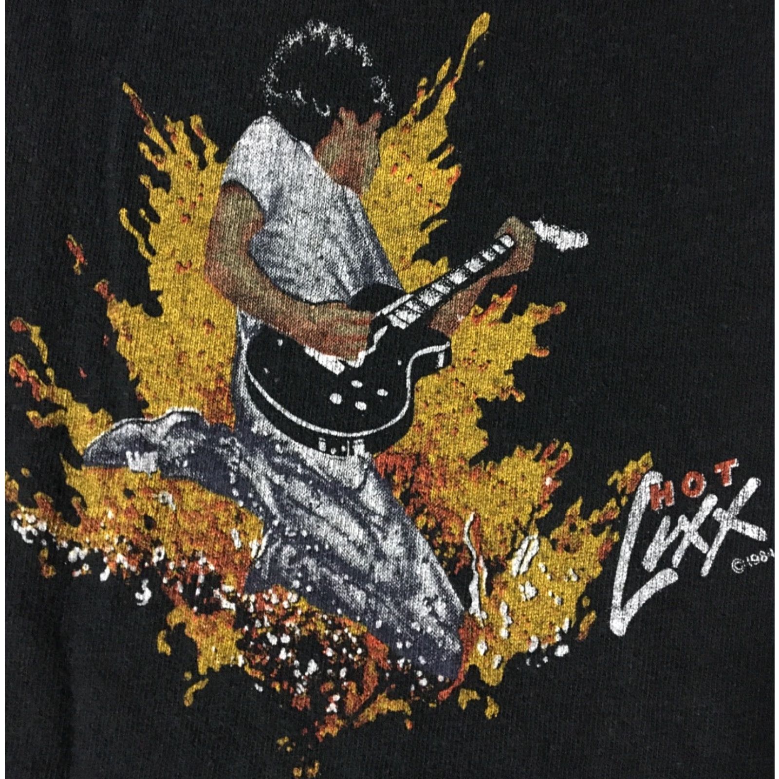 Vintage Vtg 80s Hot Lixx Rock Guitar Shirt XS Single Stitch Music Grunge Biker USA 70s Size US XS / EU 42 / 0 - 4 Thumbnail