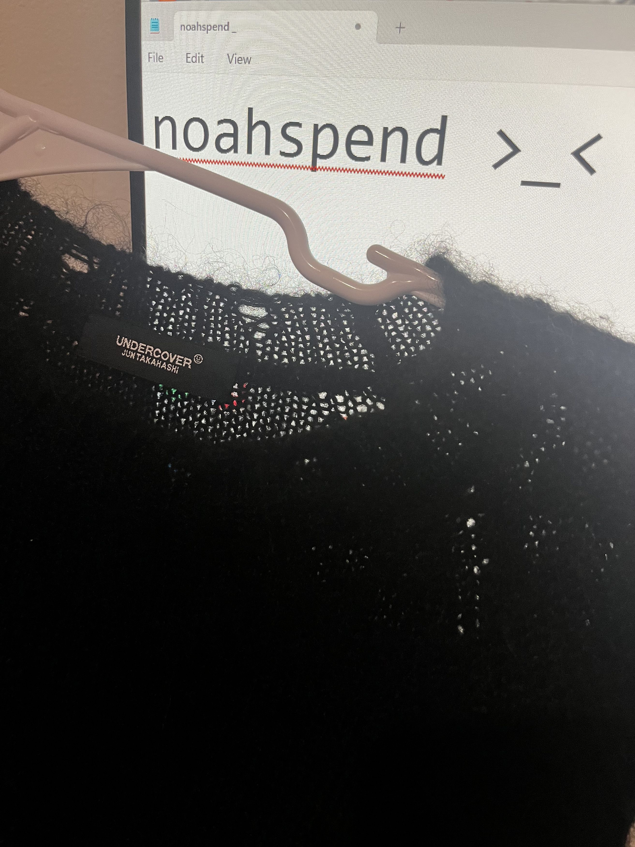 Japanese Brand × Jun Takahashi × Undercover Undercover Jun Takahasi Distressed Sweater Black Size US M / EU 48-50 / 2 - 7 Thumbnail