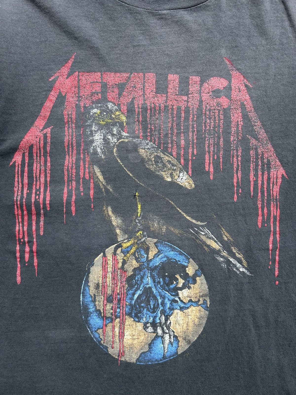 Band Tees Vintage 90s Metallica Pushead Thrashed Tee 1994 Faded Roam Size US L / EU 52-54 / 3 - 2 Thumbnail