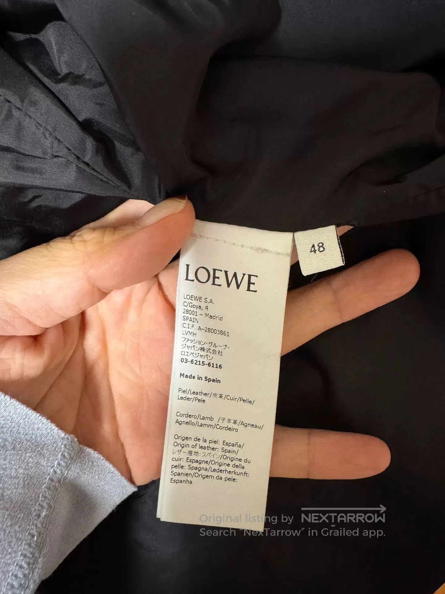 Loewe LOEWE Men's Casual Leather Jacket. Size US L / EU 52-54 / 3 - 3 Thumbnail
