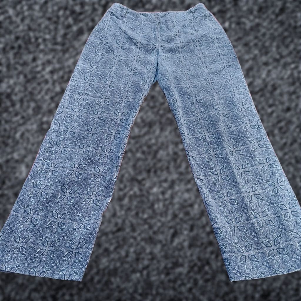 Liz Claiborne Liz Claiborne Lizsport Audra Blue Velvet Straight Leg Pants Women Size 10 Casual Size 32" / US 10 / IT 46 - 1 Thumbnail