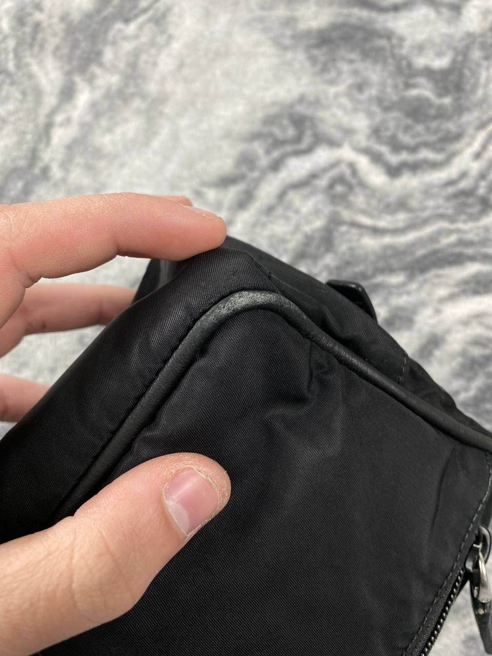 Prada Prada Tessuto Nylon Saffiano Wristlet Mini Bag Women Black Size ONE SIZE - 9 Thumbnail