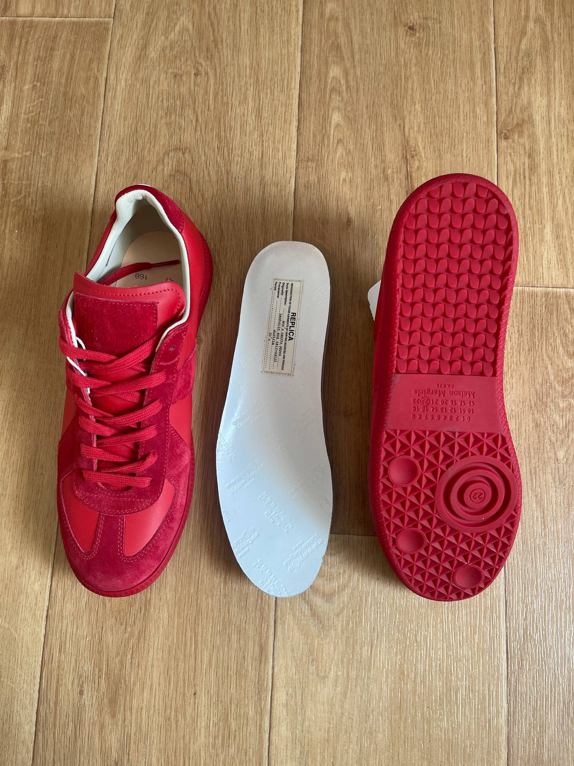 Maison Margiela Maison Martin Margiela MMM Low tTop Replica Red Sneaers Sz41 Size US 8 / EU 41 - 14 Thumbnail