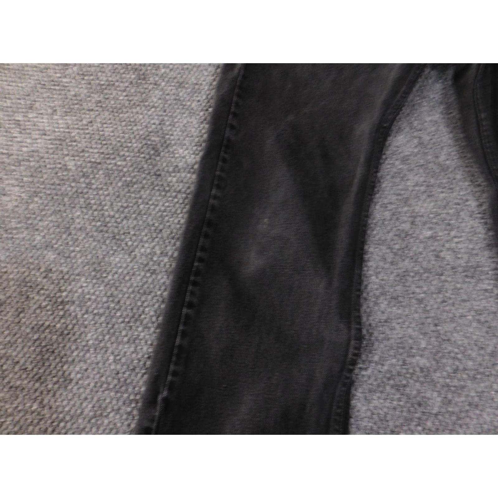 Levi's Levi's 505 Jeans Mens 33x30 Black Straight Classic Regular Denim 5-Pocket Button Fly Distressed Logo Size US 33 - 3 Thumbnail
