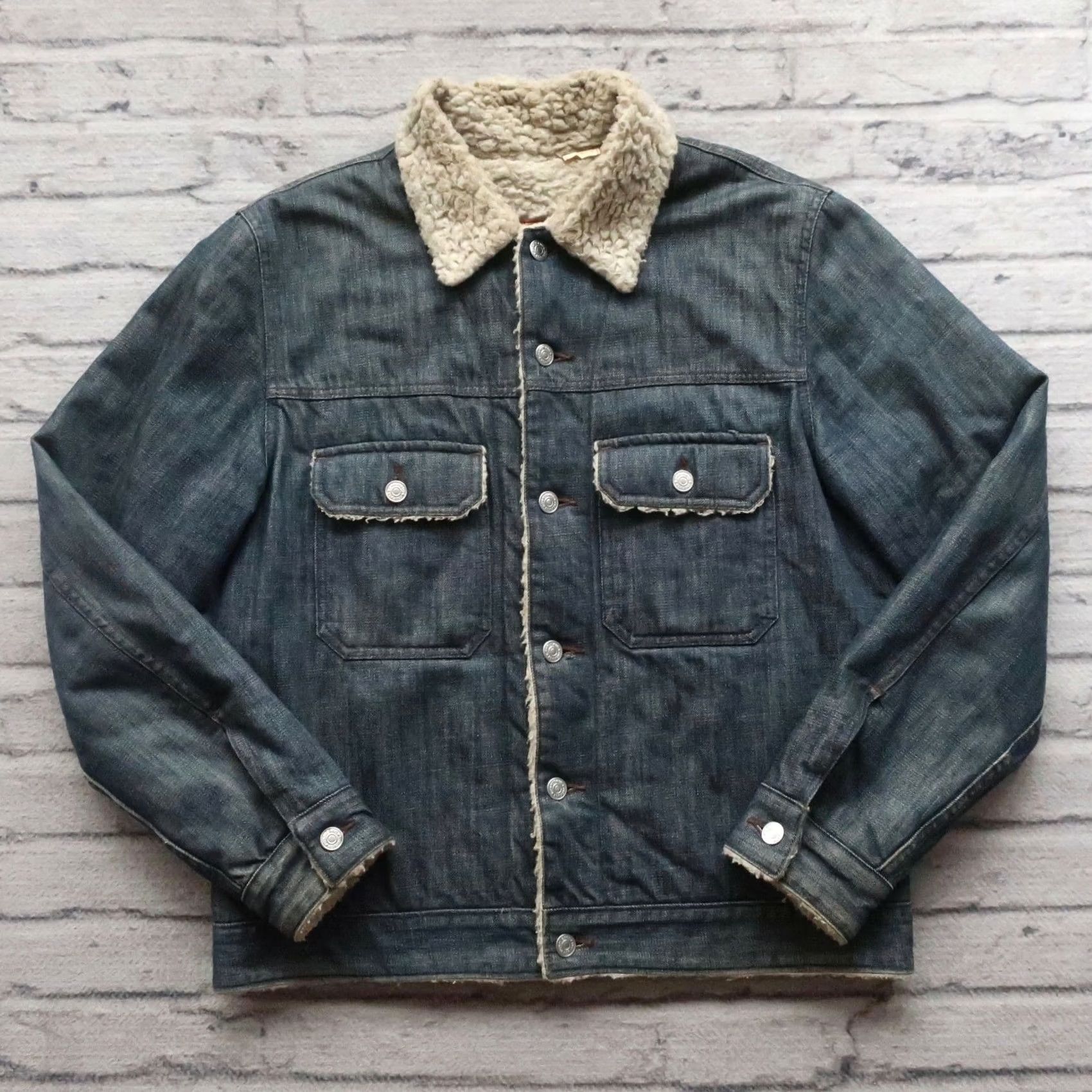 Gap Vintage Gap Trucker Jacket Shirt Mens Small Medium Wash Sherpa Lined 2005 Size US S / EU 44-46 / 1 - 2 Thumbnail