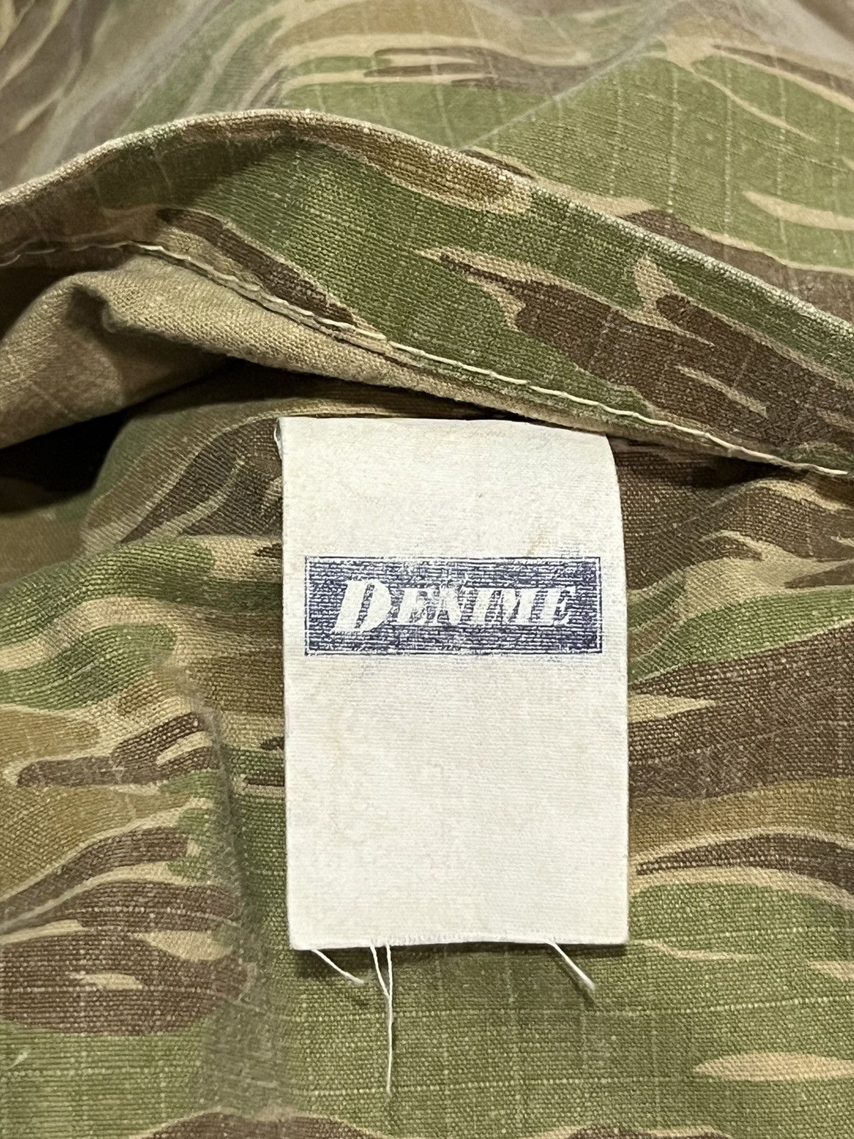Vintage Denime Tiger Stripes Two Pockets Shirt