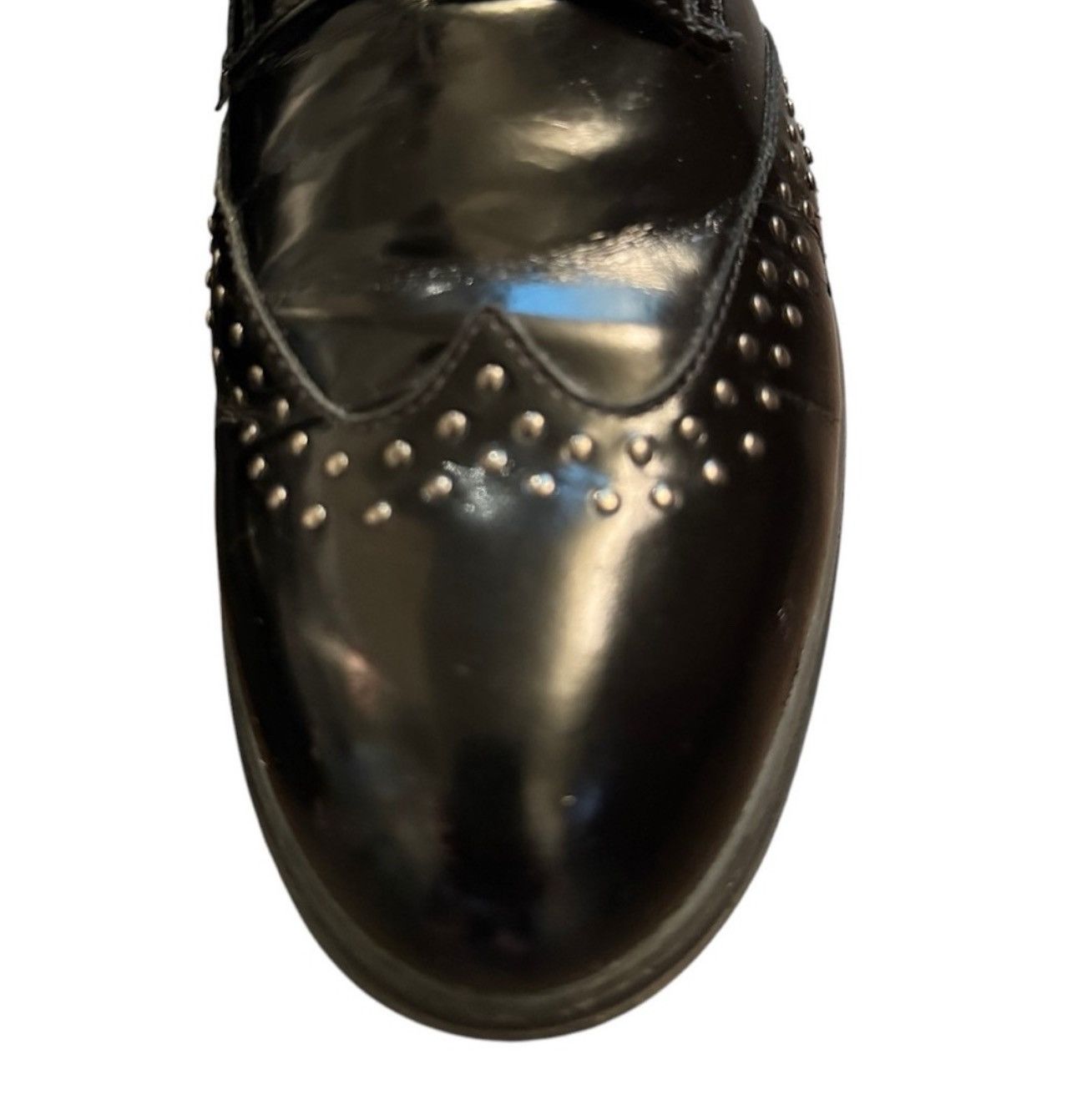 Designer × Other × Vintage GOMNAR ITALY Black Patton Studded Ankle Boots SZ 7.5 Size US 7.5 / IT 37.5 - 4 Thumbnail
