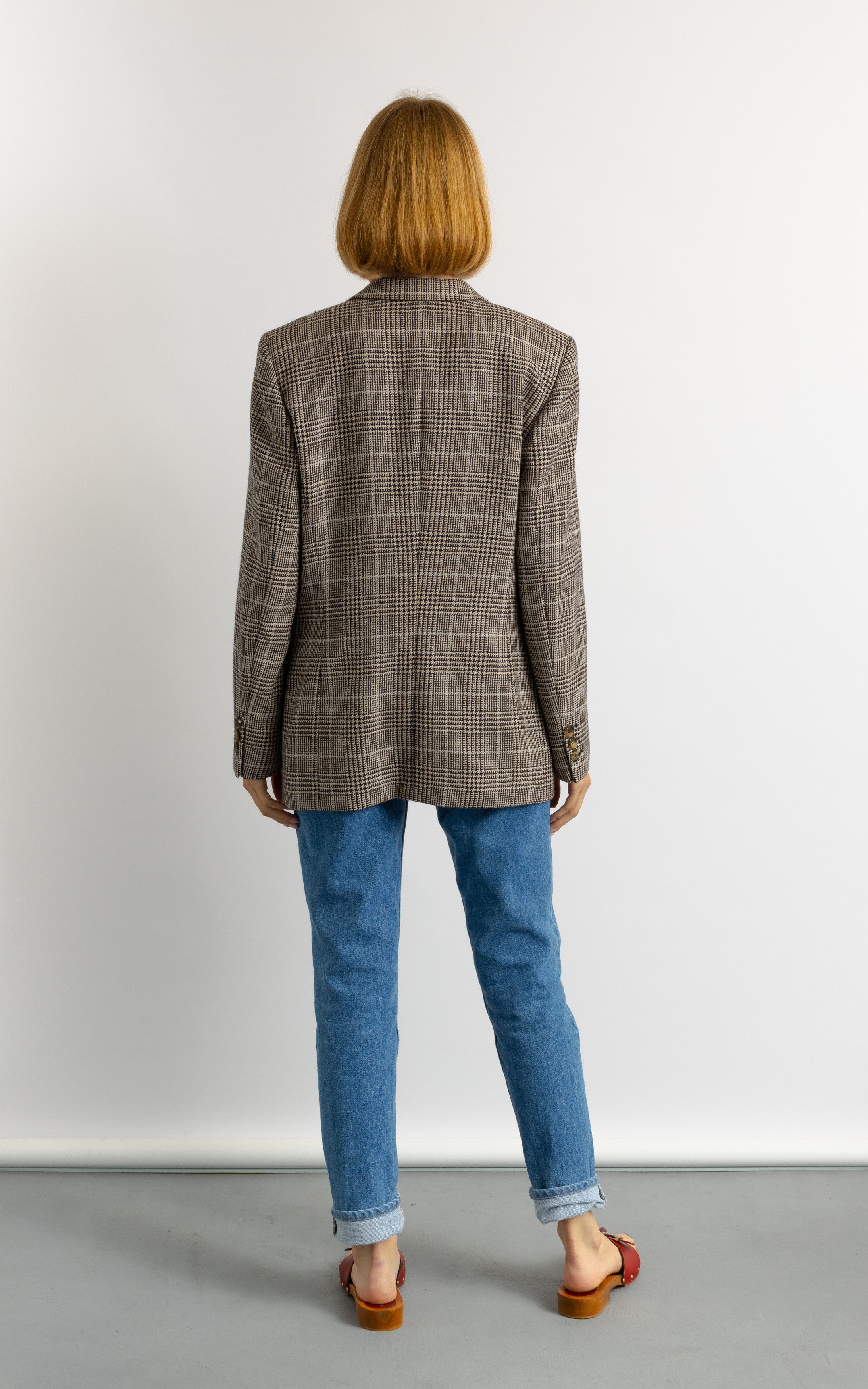 Escada ESCADA Sport Checked Wool Schurwool Blazer 7587 Size S / US 4 / IT 40 - 4 Thumbnail