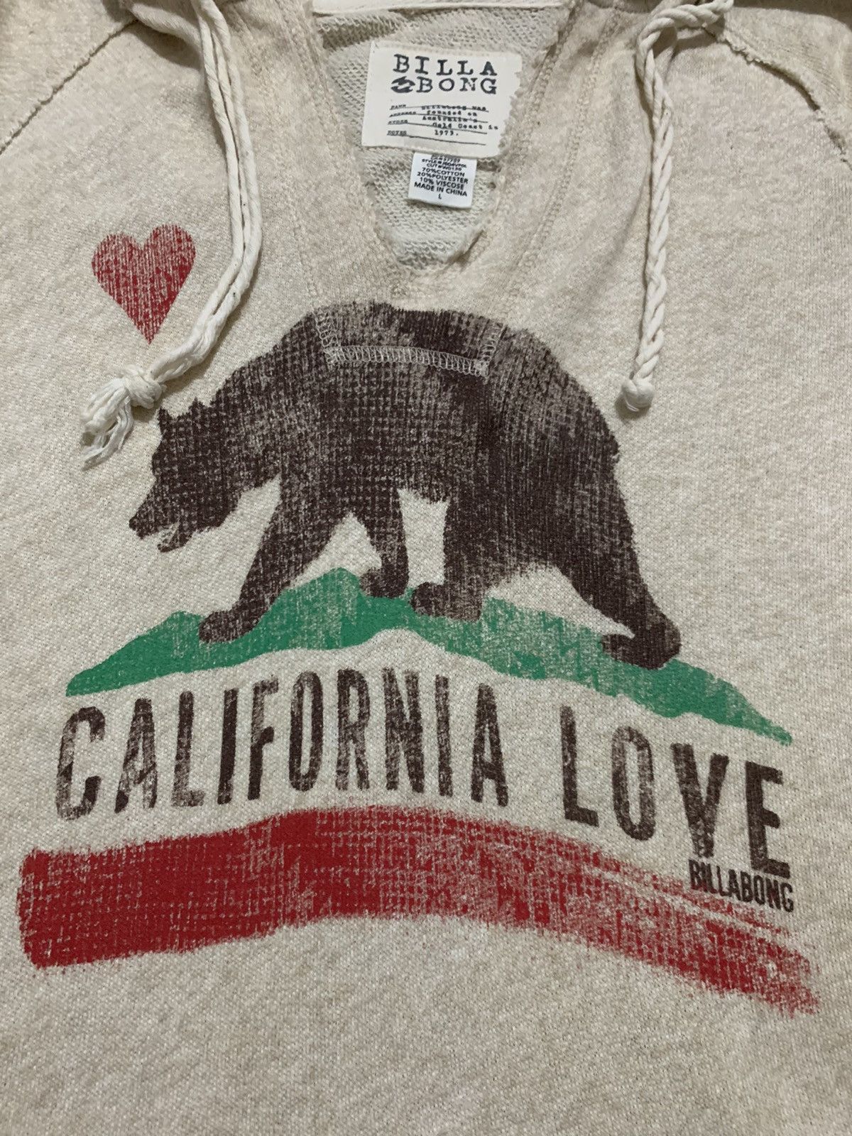 Billabong BILLABONG Women's Graphic Sweater Hoodie California Love L Size L / US 10 / IT 46 - 2 Thumbnail