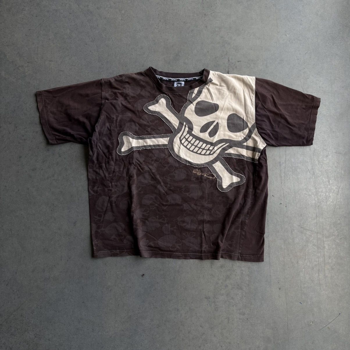 Affliction × Paul Frank × Vintage Vintage Brown XXXL Baggy Don Skull Stitch Ultra Wide Fit Size US XXL / EU 58 / 5 - 1 Thumbnail