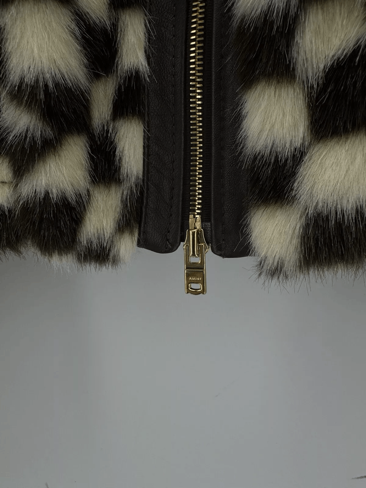 Amiri Amiri Leather Jacket CHECKERED FAUX FUR BLOUSON BLACK Size US S / EU 44-46 / 1 - 3 Thumbnail