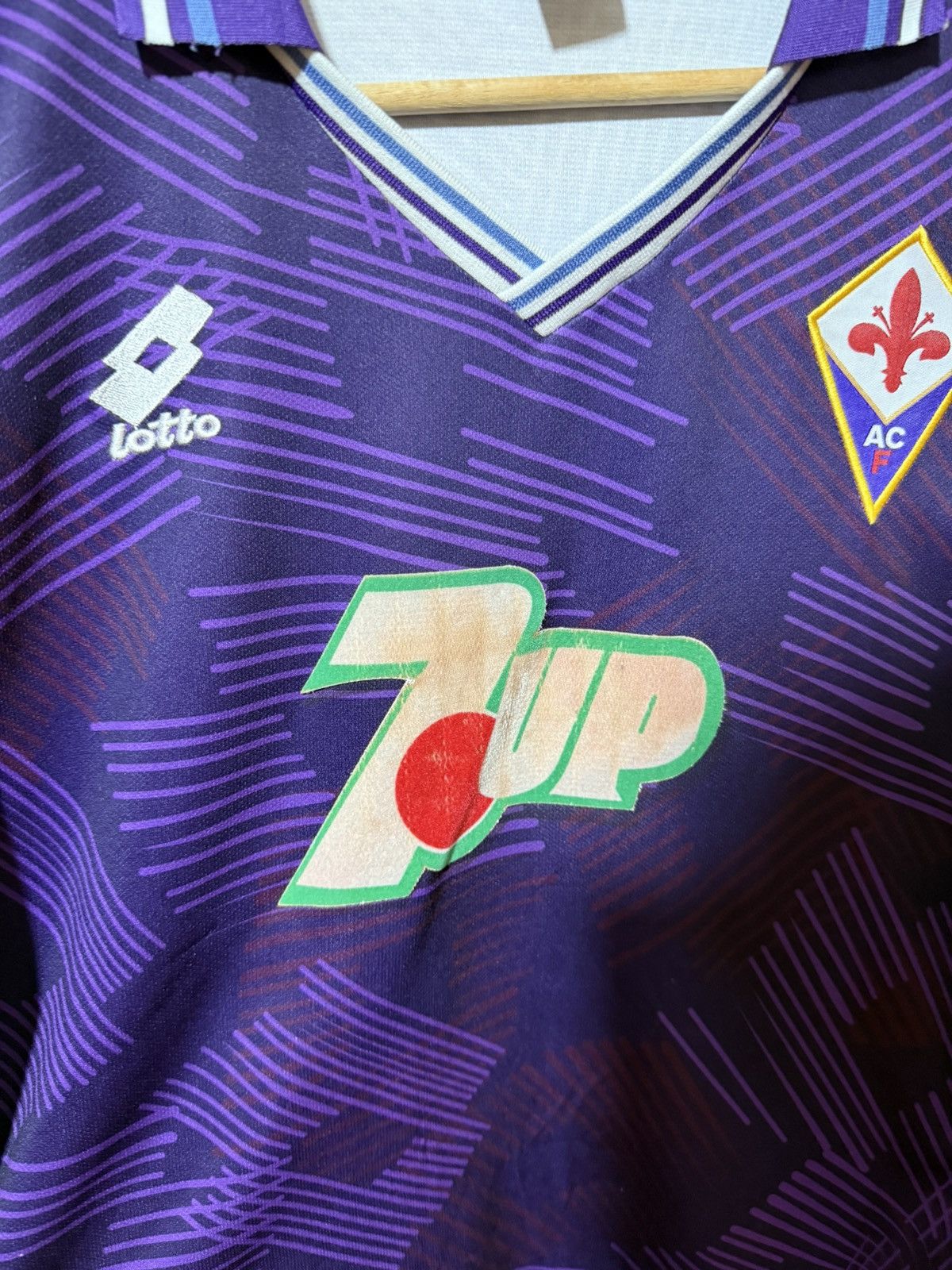 Lotto Sport × Vintage Vintage Lotto Fiorentina 1992/93 Home Soccer Jersey Bootleg Size US XL / EU 56 / 4 - 7 Thumbnail