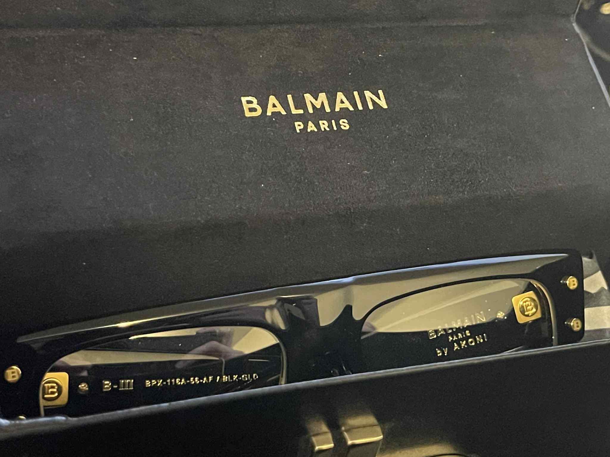 Balmain Balmain Black Akoni Edition B-III Glasses - Black/Gold Size ONE SIZE - 12 Thumbnail