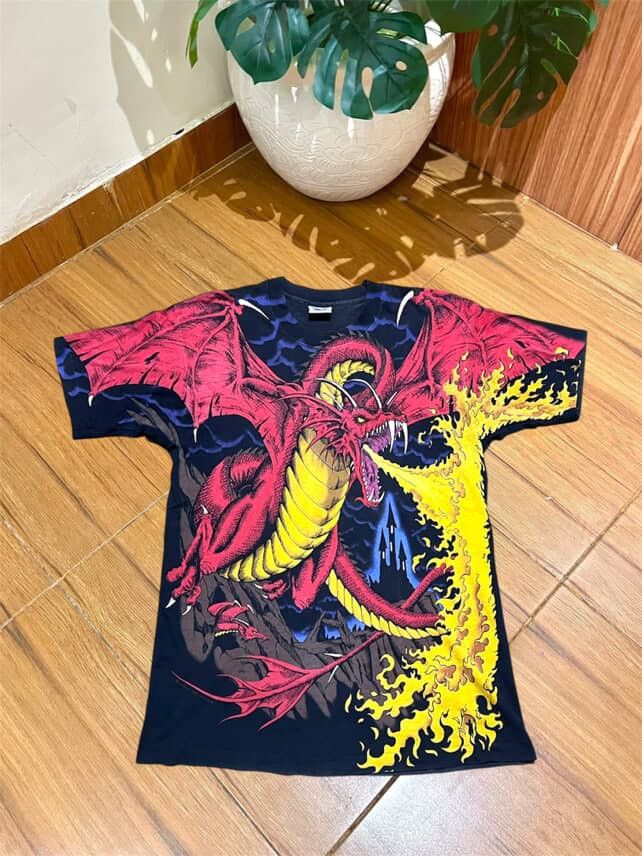 Liquid Blue 🔥RARE🔥Vintage Liquid blue Dragon flame 1994 OG Tag not print Size US L / EU 52-54 / 3 - 1 Thumbnail