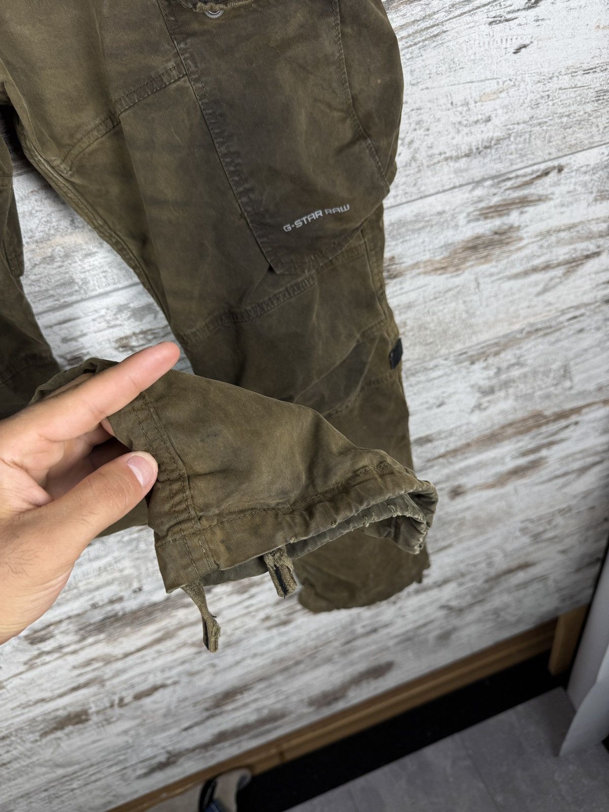 G-Star Mens Vintage G Star Raw RACKAM STRAIGHT CUFFED cargo pants Size US 32 / EU 48 - 11 Thumbnail