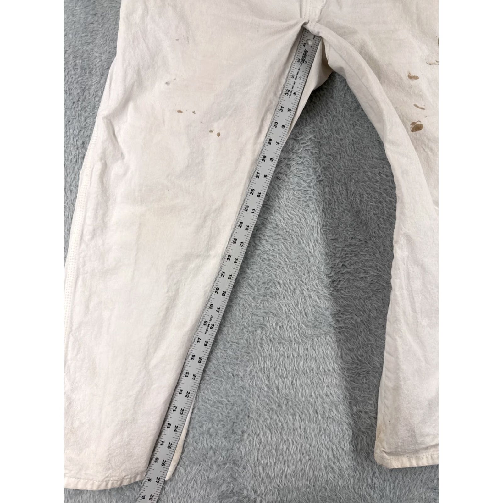 Dickies Dickies Carpenter Pants White 38 Adult Men Denim Workwear 5-Pocket Regular Straight Cotton Pants Mens 36x27 Thread: Paint, Logo, Vintage: No Size US 38 / EU 54 - 7 Thumbnail