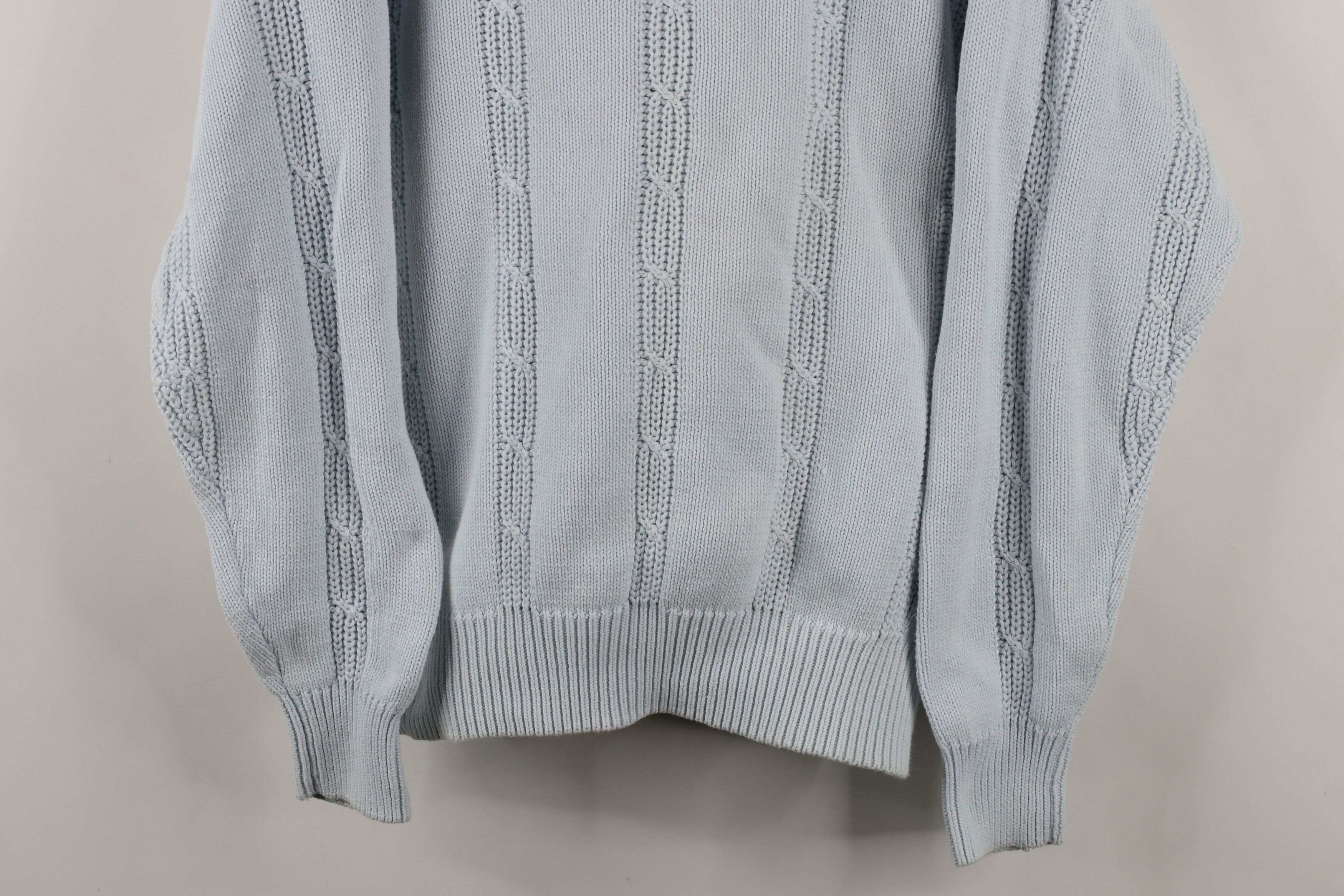 Vintage Vintage 90s Streetwear Ribbed Cable Knit Crewneck Sweater Size M / US 6-8 / IT 42-44 - 3 Thumbnail