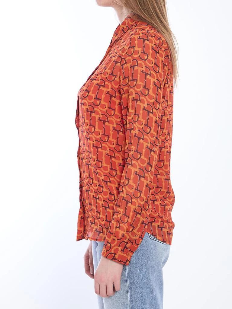 Gucci o1la5ras0526 Printed Silk Shirt in Orange Size XL / US 12-14 / IT 48-50 - 3 Thumbnail