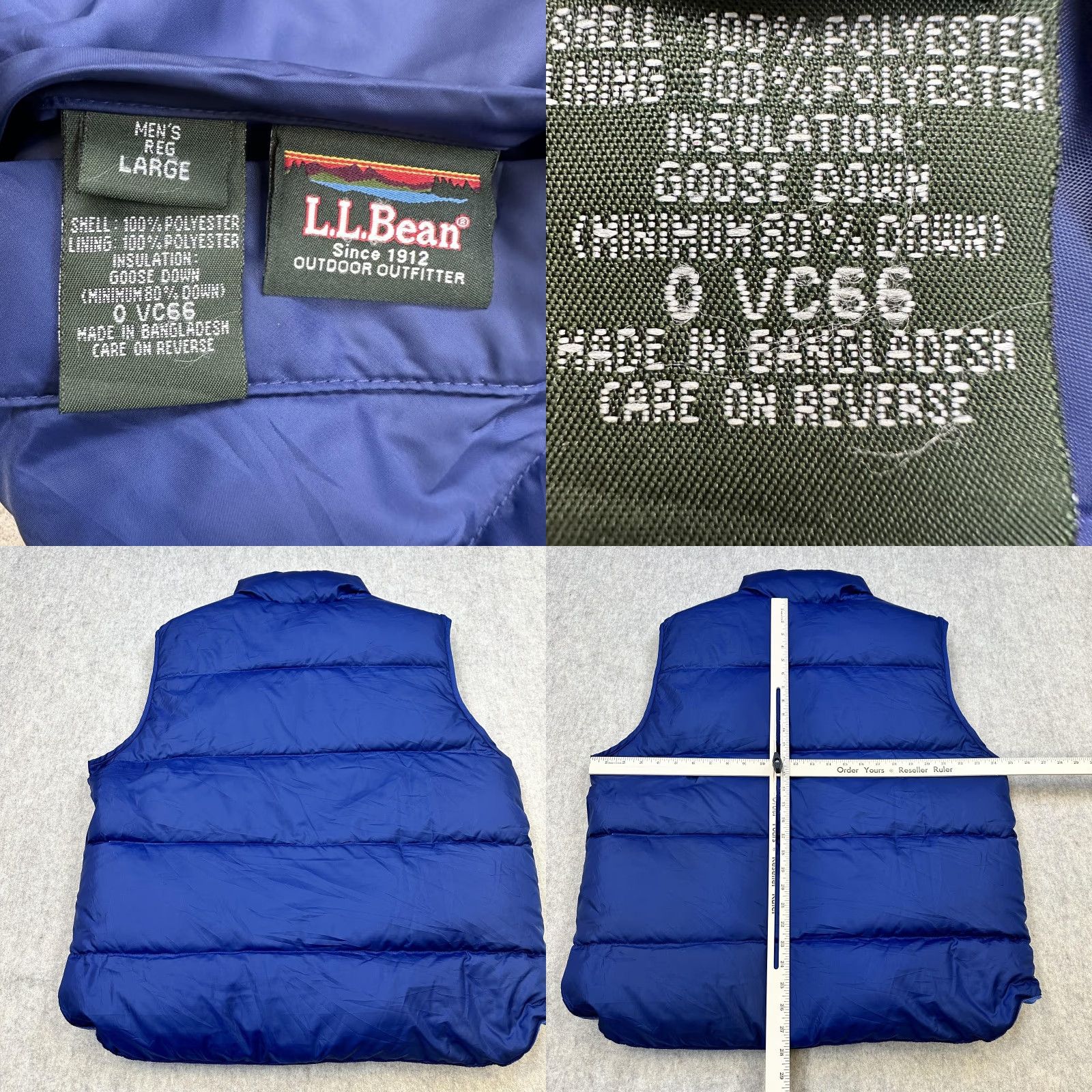 Vintage L.L.Bean Vest Mens Large Blue Goose Down Puffer Quilted Insulated Outdoor Hiking Vest Size US L / EU 52-54 / 3 - 9 Thumbnail