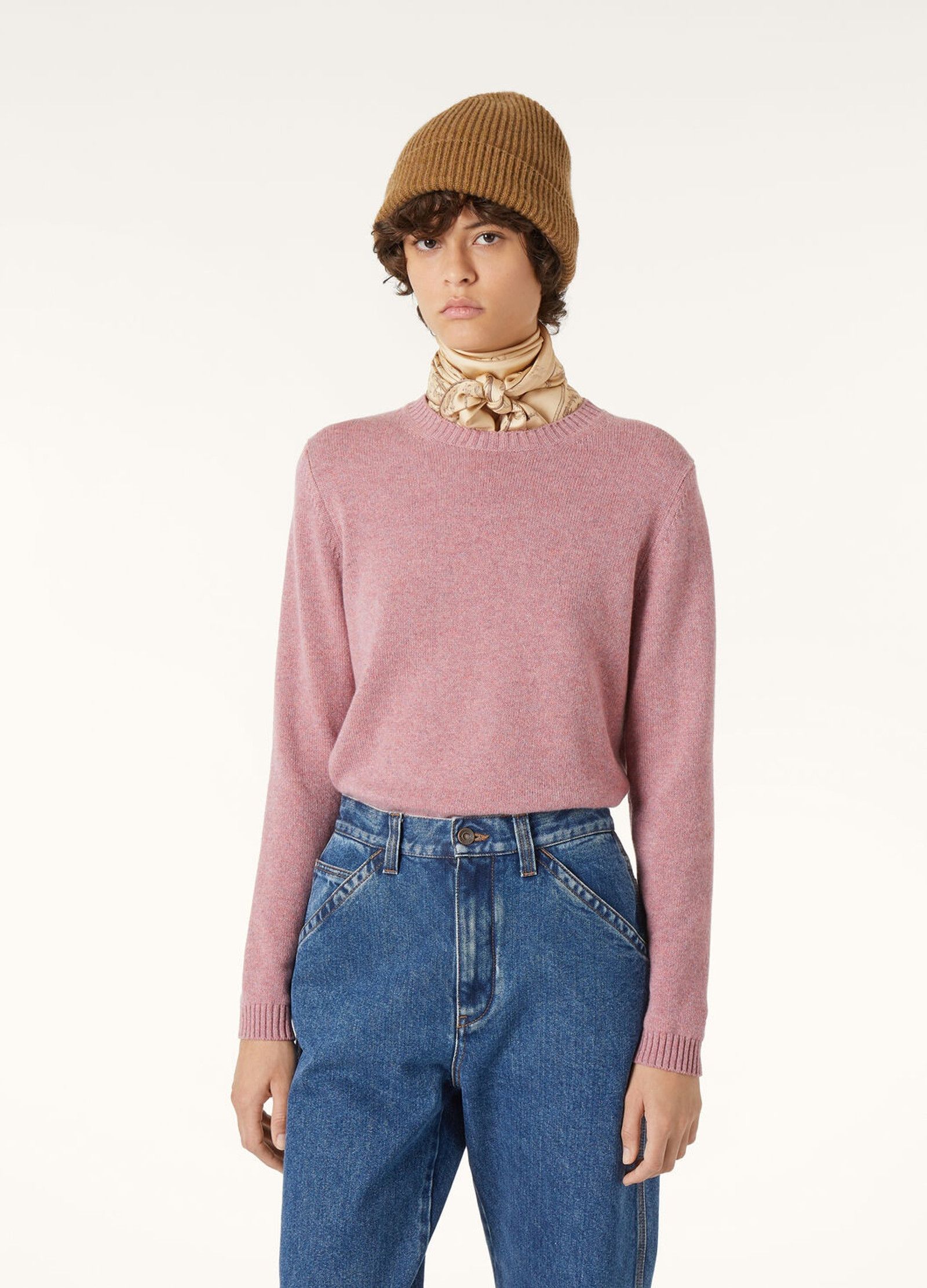 Loro Piana o1srvl11e0526 FAM5162 Parksville Crewneck Sweater in Pink Size M / US 6-8 / IT 42-44 - 4 Thumbnail
