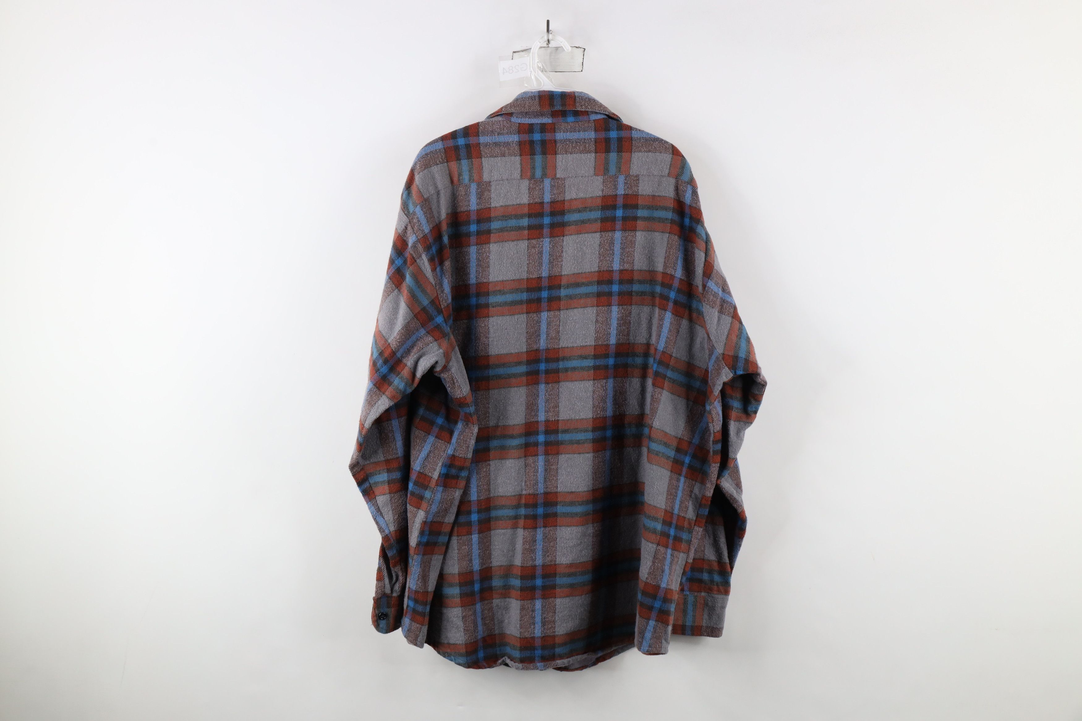 Vintage Vintage 70s Streetwear Heavyweight Flannel Button Shirt USA Size US XXL / EU 58 / 5 - 10 Thumbnail