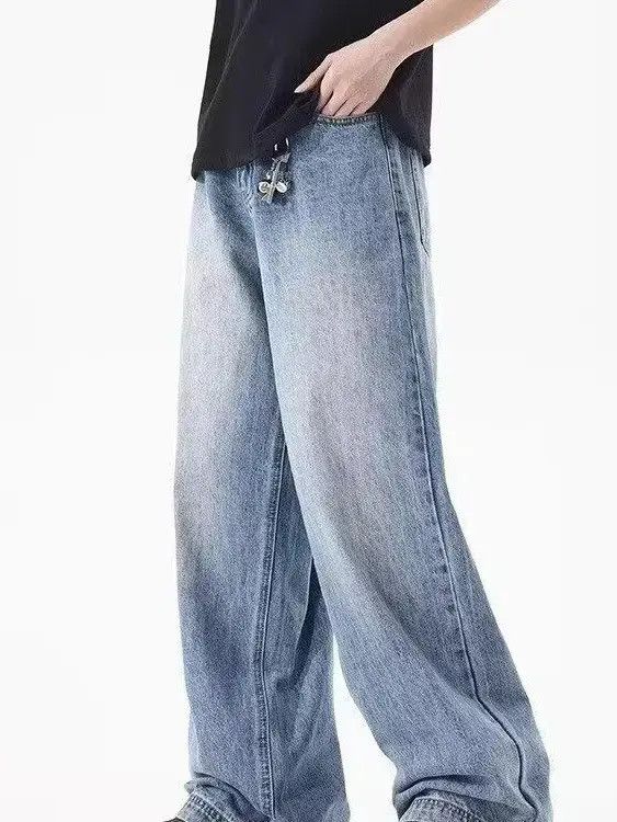 Japanese Brand Retro straight leg wide leg jeans Size US 32 / EU 48 - 3 Thumbnail