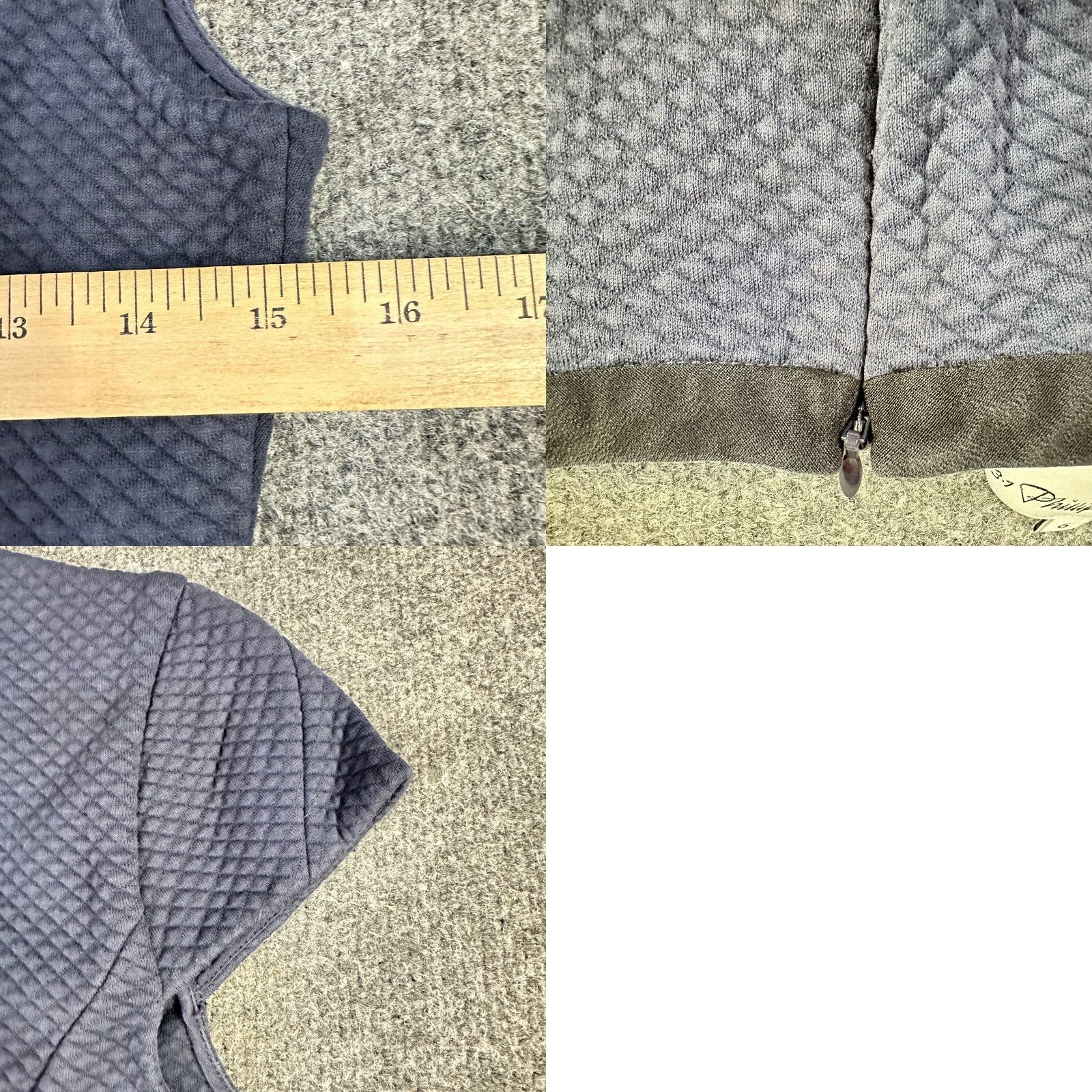 3.1 Phillip Lim 3.1 Phillip Lim Womens Dress Cap Sleeve Sheath Quilted Blue 6 Casual Party/Cocktail Crew Neck Long 100% Cotton Vintage No Size M / US 6-8 / IT 42-44 - 8 Thumbnail