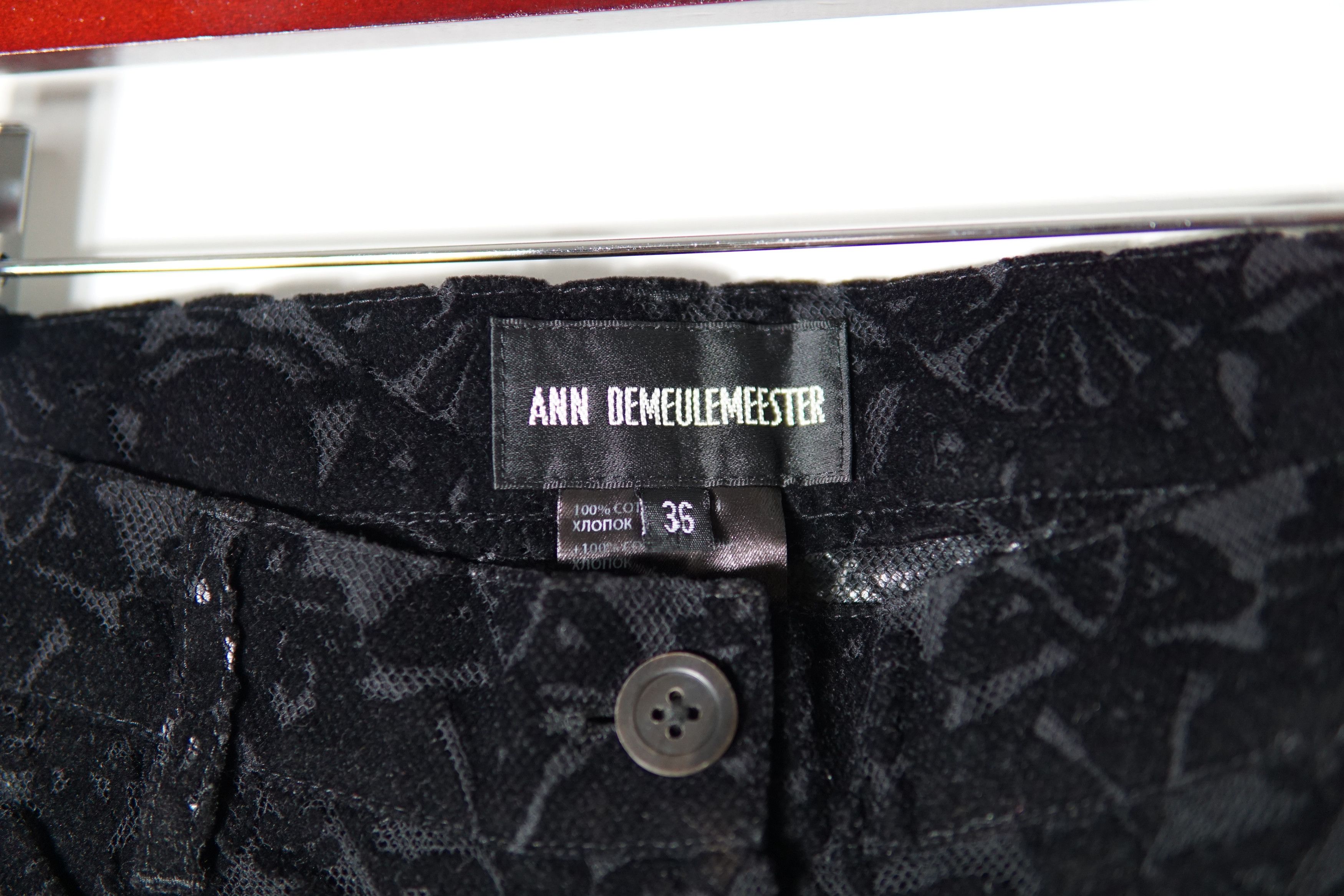 Ann Demeulemeester SS14 Runway Velvet Mesh Pants Size 25" / US 0 / IT 36 - 5 Thumbnail